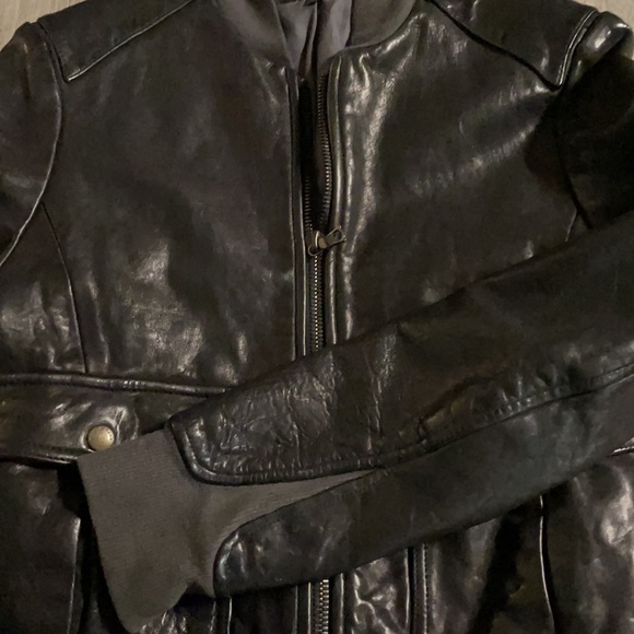 Vintage Rag & Bone 100% Leather Bomber Jacket - Picture 4 of 10
